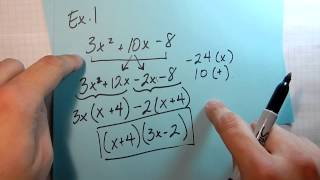 Factoring NonMonic Trinomials [upl. by Eilssel]