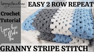 Granny Stripe Tutorial Great for Beginners [upl. by Oba615]