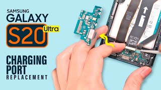 Samsung S23 Ultra Charging Port Replacement [upl. by Nylakcaj]