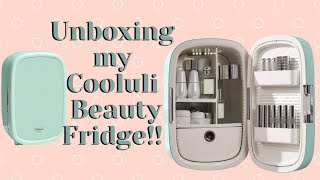 UNBOXING amp SETTING UP  Cooluli Mini Fridge  Mint Green 12 liter Skincare Fridge [upl. by Milstone]