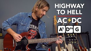 ACDC  HIGHWAY TO HELL Guitar Lesson Tutorial [upl. by Elgna]