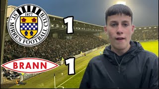 ST MIRREN GRAB VITAL GOAL ST MIRREN 11 SK BRANN VLOG [upl. by Senzer]