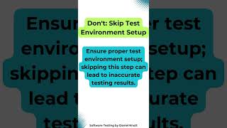 Dont Skip Test Environment Setup softwaretesting [upl. by Tarrsus]