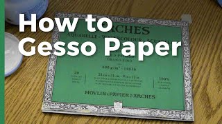 How to Gesso Paper [upl. by Llevra]