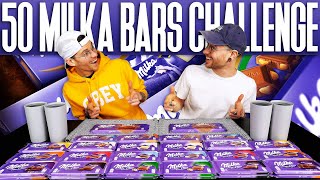 THE 50 MILKA BARS CHALLENGE  27000 calories  11lbs of Chocolate [upl. by Macleod]