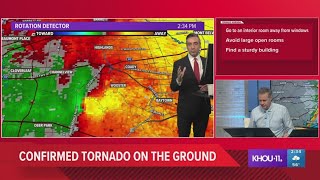 Tracking a tornado as it moves through the Houston area [upl. by Adlay]