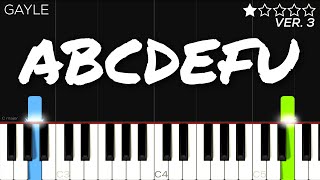 GAYLE  abcdefu  EASY Piano Tutorial [upl. by Cirri611]