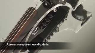 Aurora acrylic electric violin with LEDs  Electric Violin Shop [upl. by Wallraff588]