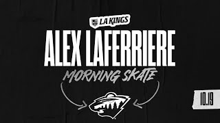 Forward Alex Laferriere  101923 v Minnesota  LA Kings Morning Skate Media Availability [upl. by Innaig86]