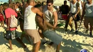 Raw Rio Beachgoers Clash With Suspected Thieves [upl. by Llednahs]