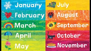 Months of the year song  Kids song  learn 12 months of the year [upl. by Bonnes947]