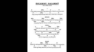 Salamat Salamat Lyrics and Chords [upl. by Burgener577]