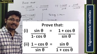 Prove that 1cos thetasin thetasin theta1cos theta Prove that sina1cosa1cosasina [upl. by Launcelot]