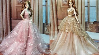 Gorgeous Barbie Doll Dresses ❤ 4 DIY Doll Makeover Transformations  BARBIE DOLL HACKS [upl. by Groscr]