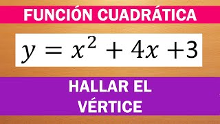 HALLAR EL VÉRTICE  FUNCIÓN CUADRÁTICA [upl. by Aziar]