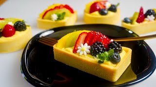 Fruit Tart  Fresh Fruits combined in Creamy Custard nestled in a Crispy Tart Shell [upl. by Melise]