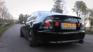 Lexus IS200 Megan Racing Axle Back Exhaust sound [upl. by Britte]