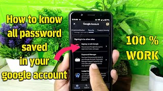 How to know all password saved in your google account [upl. by Keryt]