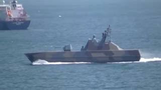 HNOMS Skudd and Skjold Approaching Plymouth Breakwater [upl. by Naihr503]