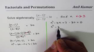 Solve Equation with Factorials [upl. by Valtin584]