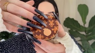 1hr fast not aggressive tapping for asmr 36 extra long nails no talking [upl. by Valentin]