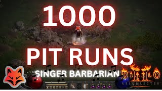 1000 Pit runs w singer barbarian  Diablo 2 resurrected [upl. by Indira]