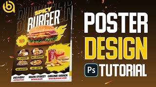 Design Fast Food Poster in Photoshop Photoshop Tutorial in malayalam [upl. by Htial109]