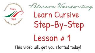 Learn CursiveStepByStep Lesson 1 [upl. by Esalb]