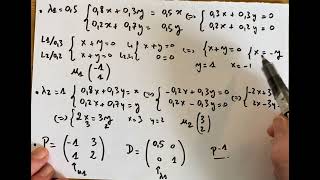 Diagonalisation dune matrice 2x2  exemple complet Calcul matriciel Algèbre linéaire [upl. by Irbmac]