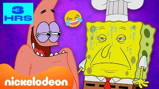 Губка Боб  Более трёх ЧАСОВ самых смешных моментов quotГубка Бобquot 😂  Nickelodeon Cyrillic [upl. by Brentt]