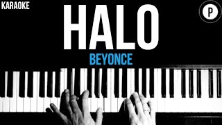 Beyonce  Halo Karaoke SLOWER Acoustic Piano Instrumental Cover Lyrics [upl. by Sergei]