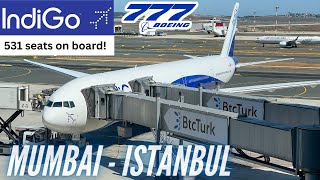 The New IndiGo B777300ER  Mumbai  Istanbul  IndiGo Economy Class B777300ER  Trip Report [upl. by Anit112]