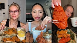 Wingstop mukbang TikTok compilation [upl. by Etka]