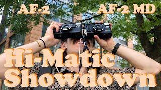 Minolta HiMatic Showdown AF2 vs AF2 MD [upl. by Chesnut]