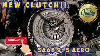 SAAB 95 Aero New clutch install DIY Part 2 [upl. by Aitrop]