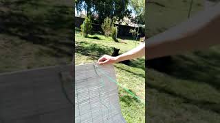 How to restring bamboo curtain [upl. by Airdnaxila544]