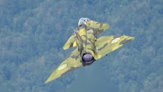 Saab Viggen SK37E Swedish Airforce Historic Flight SwAFHF flying Display Zigermeet 2019 AirShow [upl. by Newnorb196]