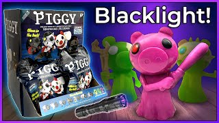 Using my BLACKLIGHT on the NEW PIGGY Glow Figures FULL SET  Roblox Piggy Series 3 Piggy Hunt [upl. by Aimahs]