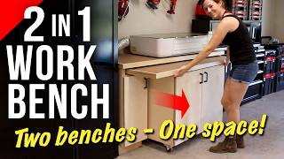 Workbench  Mobile Shop Table  Easy to Build [upl. by Hollerman285]