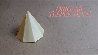 Origami Teepee Tent [upl. by Anerehs325]