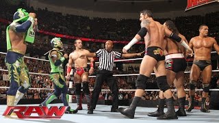 The Lucha Dragons amp Neville vs The League of Nations Raw February 15 2016 [upl. by Urbannai]