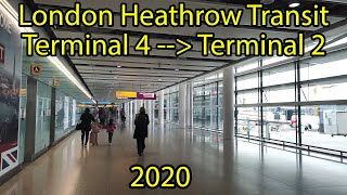 Heathrow Terminal 4 Transit to Terminal 2  2020 [upl. by Dimitry]