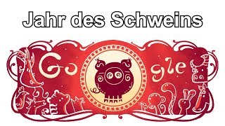 Mond Neujahr Frühlingsfest 2019  MondNeujahr 2019 Google Doodle [upl. by Salita]