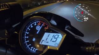 Yamaha Fz150i 62zz top speed GPS [upl. by Benis]