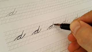 Spencerian script tutorial  Lowercase d [upl. by Shae]