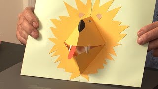 PopUp Tutorial 33  PopUp Lion  Birthday Card [upl. by Nerrak]