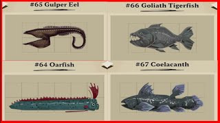 Dredge  Rare Fish Locations Oarfish Gulper Eel Coelacanth Goliath Tigerfish [upl. by Root558]