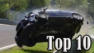 Top 10 of Hardest Crashes on Nürburgring Nordschleife [upl. by Kramer]