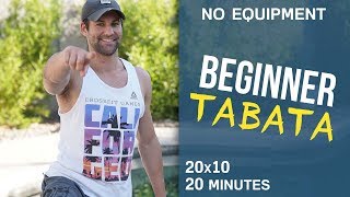 20 Minute Beginner Tabata Workout No Equipment [upl. by Akere]