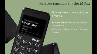 Punkt MP02  Restore Contacts with Mac [upl. by Jules946]